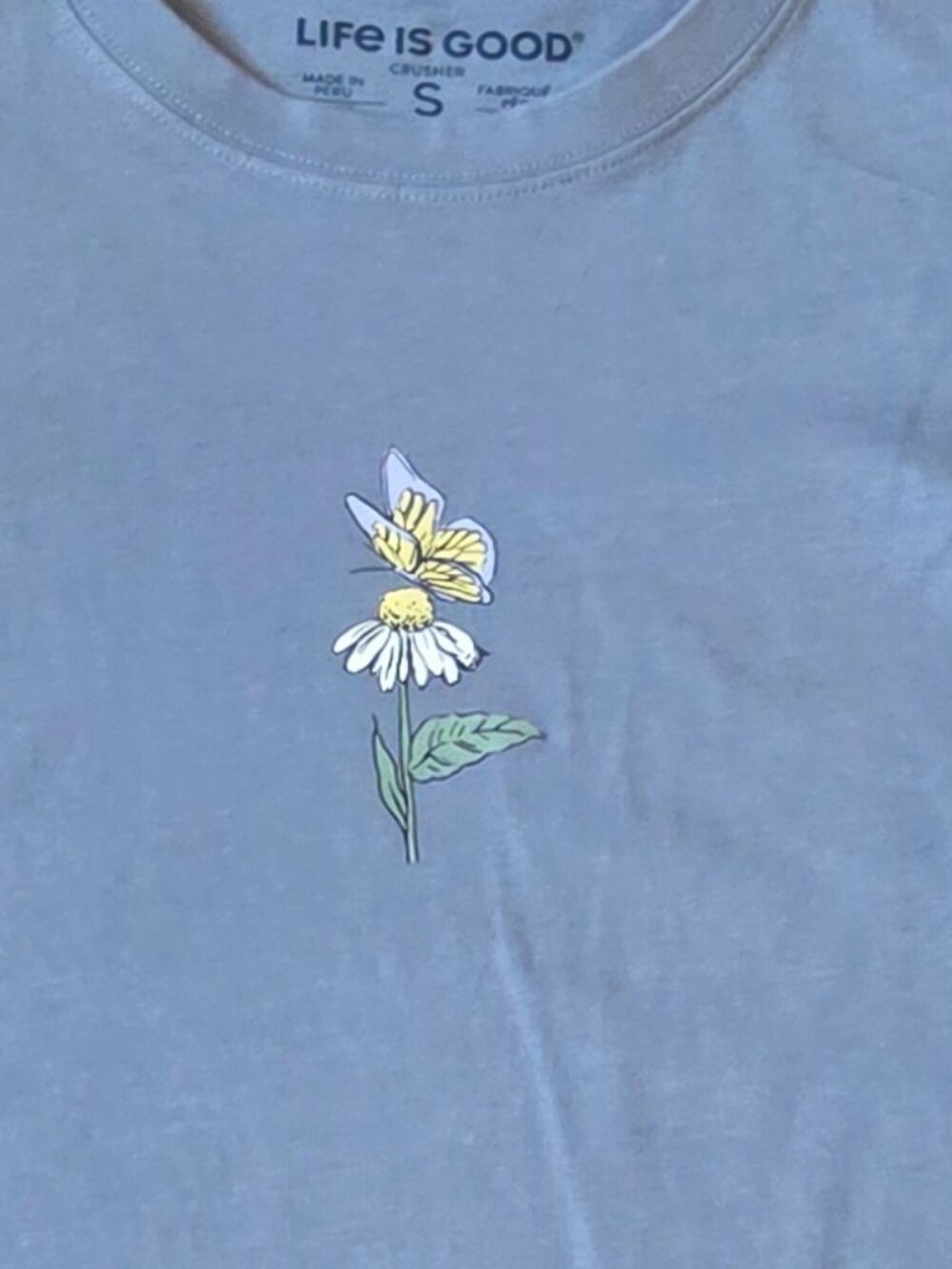 Life is Good W's Butterflies & Wildflowers Long Sleeve Crusher Crew Tee - Picture 4 of 8